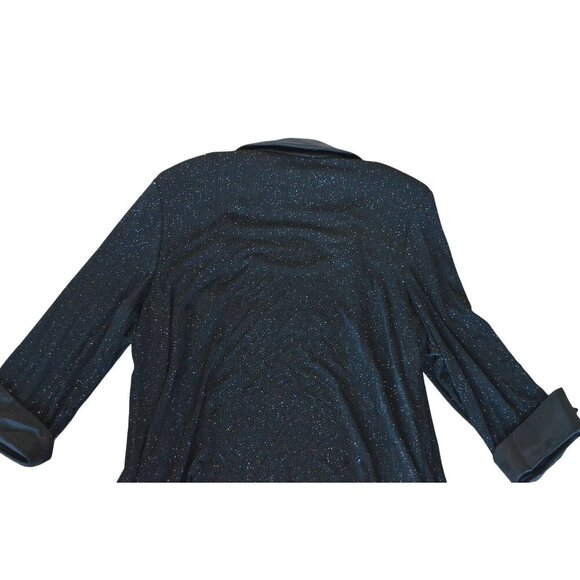 Vintage 90s R&M Collection Women's XL Black Sparkly Cardigan Blouse Combo Evenin - Picture 9 of 9